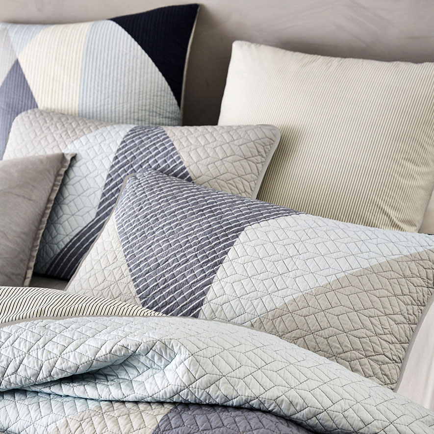 Home Republic Phoenix Quilted Quilt Cover Sky Adairs