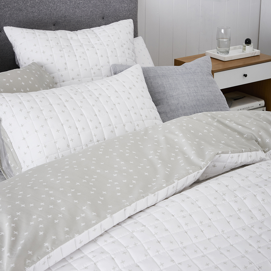 Home Republic Pai Quilted Quilt Cover White Adairs