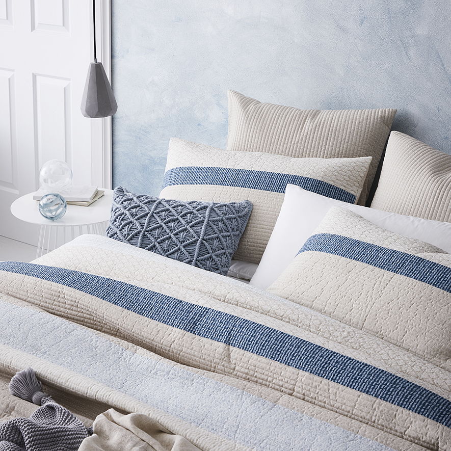 Home Republic Amaranth Quilted Quilt Cover Blue Adairs