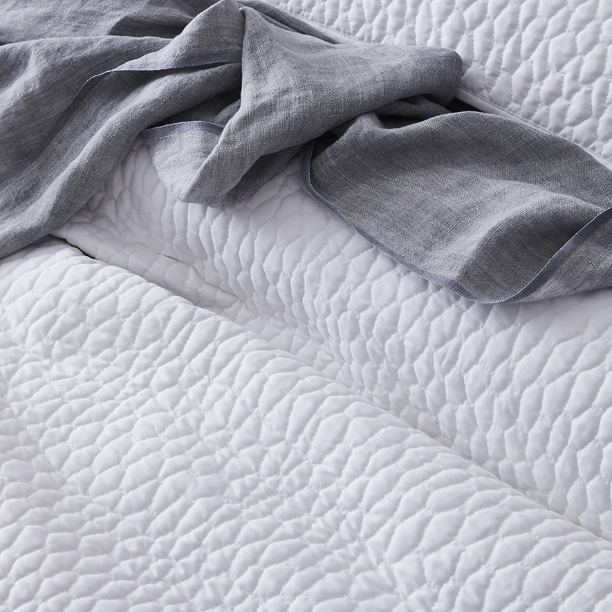 Jerome Quilted Quilt Cover White Adairs