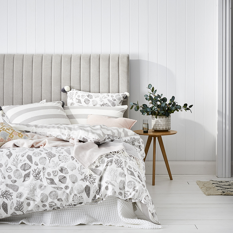 Home Republic Shelly Beach Quilt Cover Set Stone Adairs