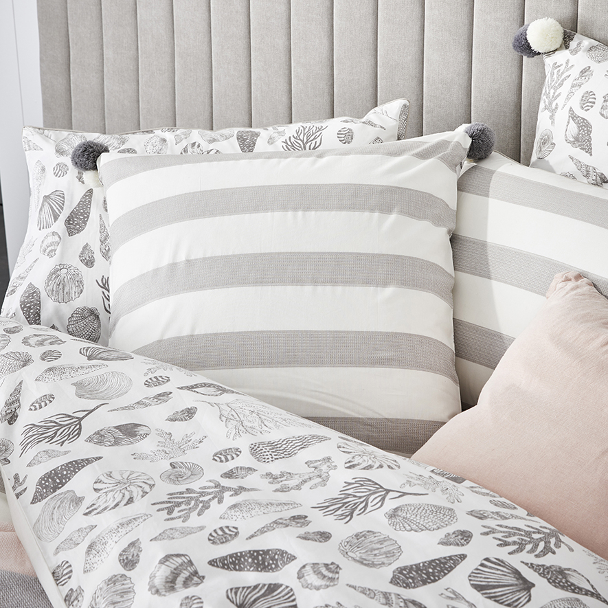 Home Republic Shelly Beach Quilt Cover Set Stone Adairs