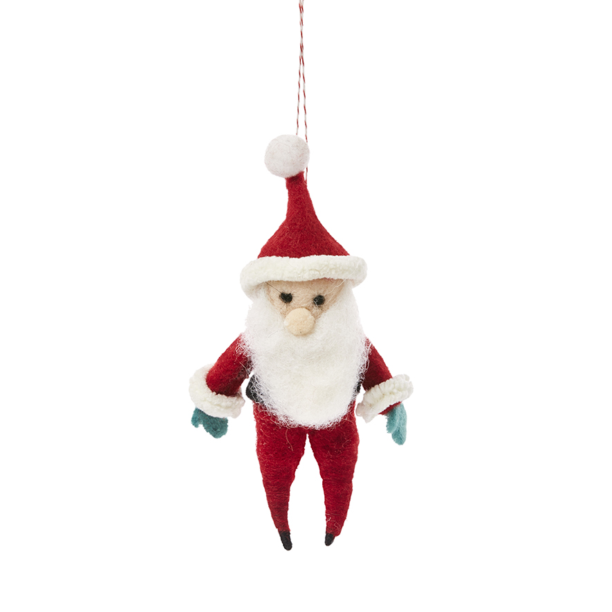 Adairs Kids - Christmas Felt Decoration Santa Red | Adairs