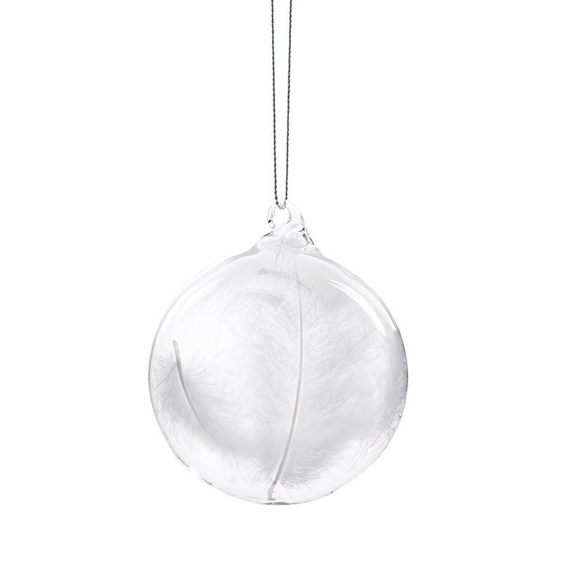 Feather Bauble Clear 