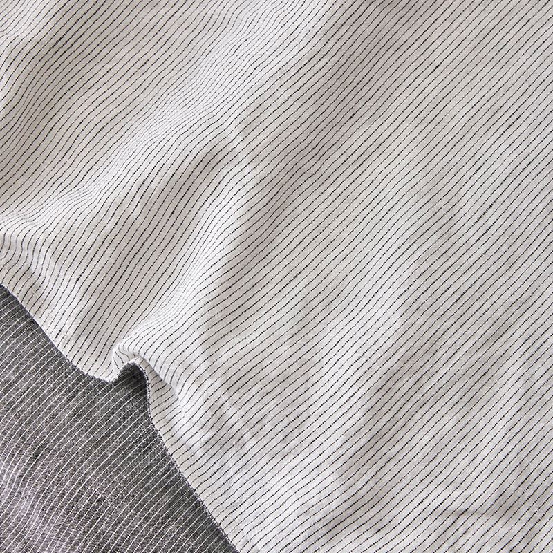 Vintage Washed Linen Black Stripe Quilt Cover