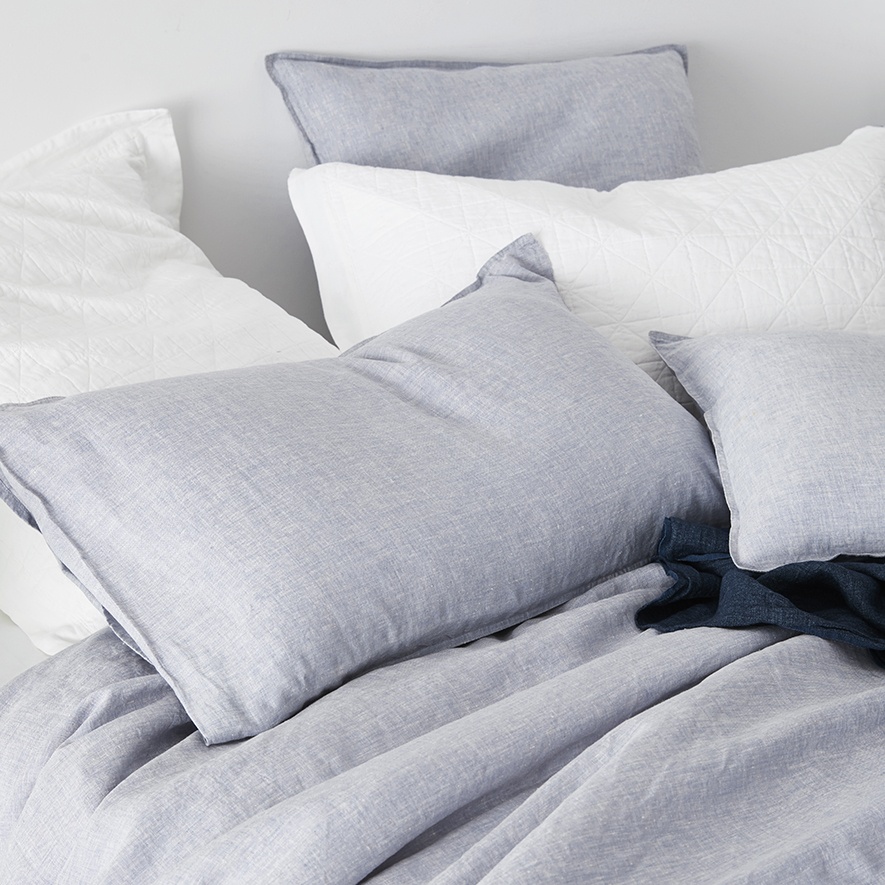 Home Republic Vintage Washed Linen Quilt Cover Mustard Bedroom